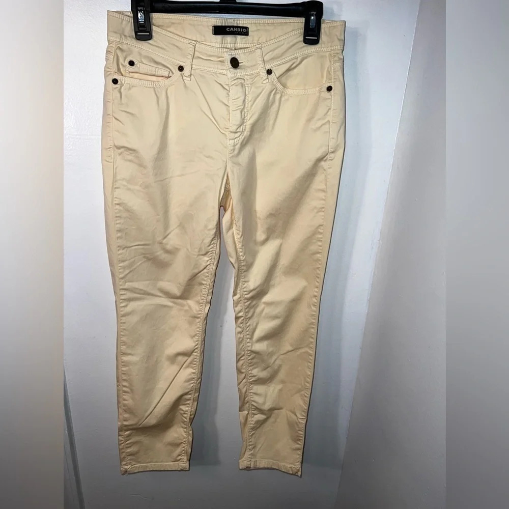 Cambió Jeans Piper, 8, mid‎ rise, 5pocket, button zip stretch straight leg pant